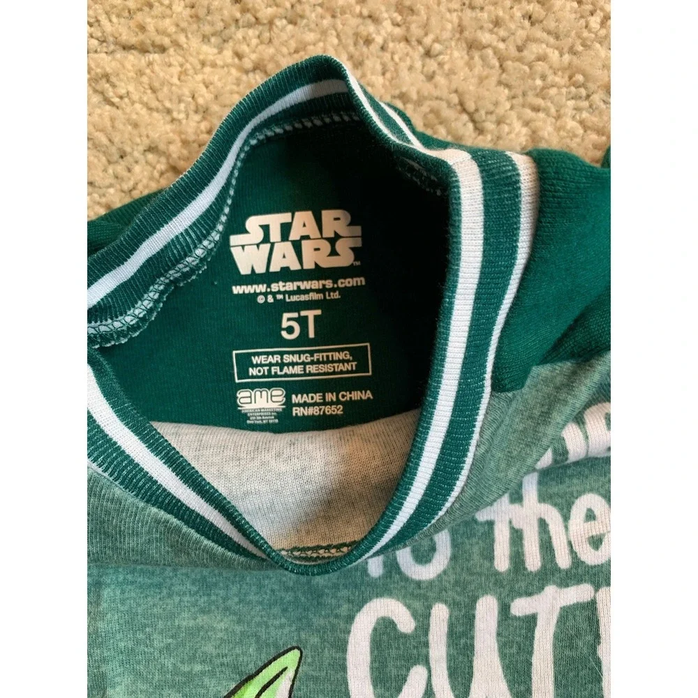 Star Wars Grogu Pajama Set Toddler 5T Green New Baby Yoda The Mandalorian CUTE